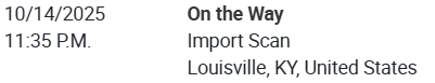 Tariff Update