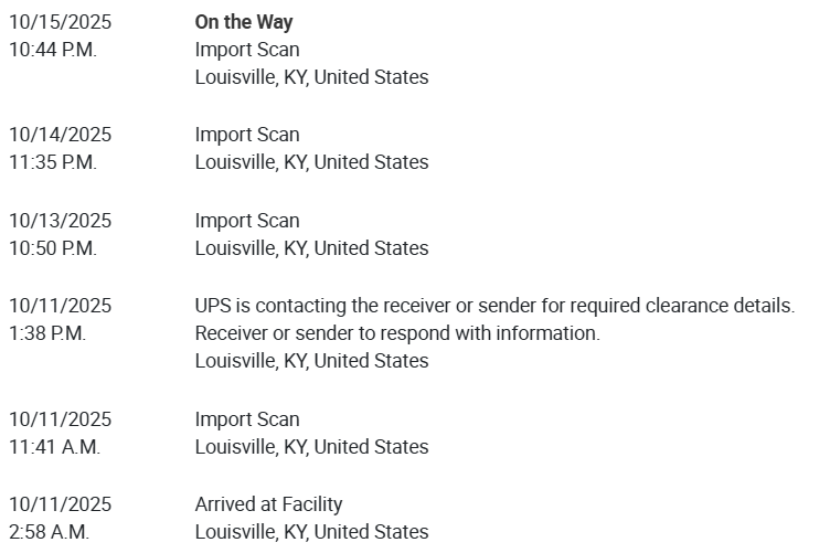 Tariff Update