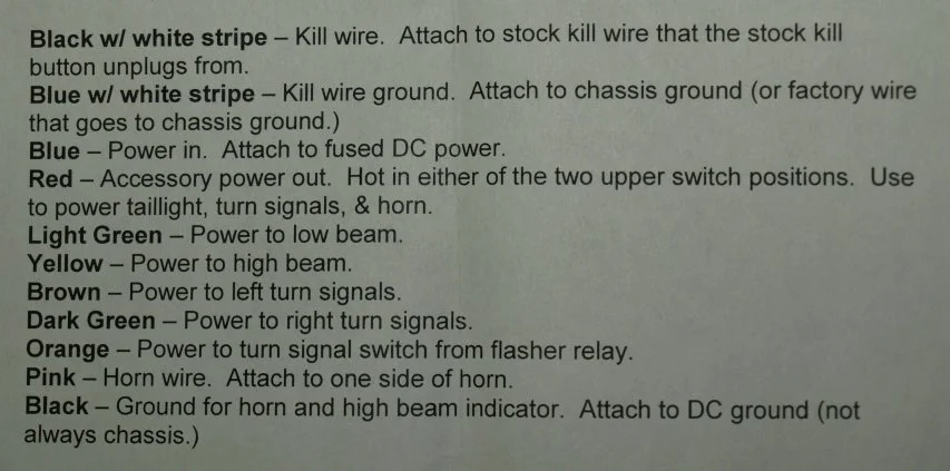Switch wiring