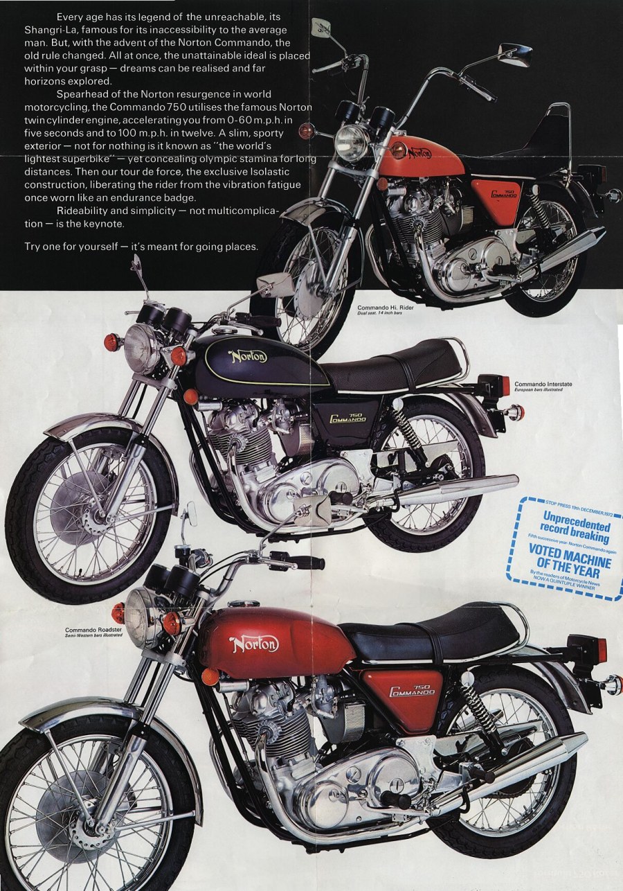 '73 750cc Commando Black Barrels?