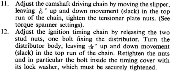 Contact-breaker chain 067705 & Cam chain