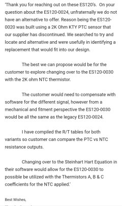 Wanted: ES120-24 temp sender.