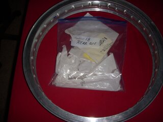 AKRONT /MORAD WM3X18 UNDRILLED WITH NORTON MK3 REAR WHEEL BUCHANAN SPOKES