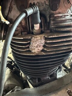 What's been done to this cylinder head?