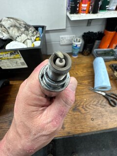 Could someone post a photo of a spark plug with color for ideal mixture strength