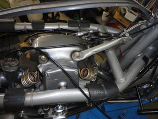 1955 Norton International headsteady