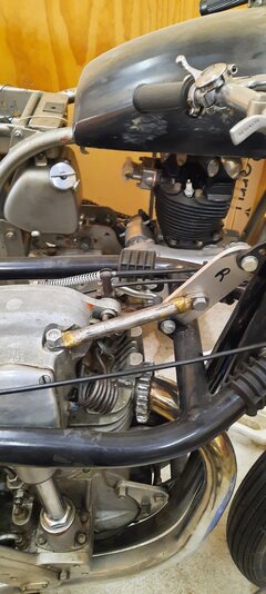1955 Norton International headsteady