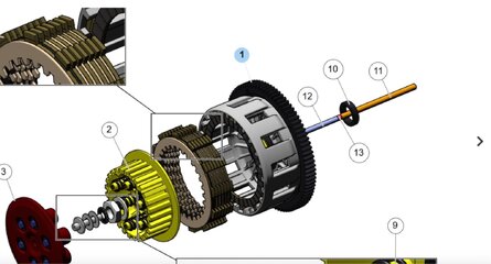 2013 Commando 961 – Difficult shifting, false neutrals, rattling noise, and broken pieces found in primary case