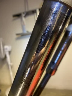 Fork stanchions worn/replace