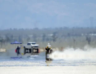 El Mirage on a Guzzi