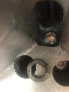 Oil pouring through exhaust outlet
