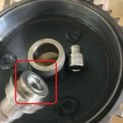 Rear drum bearing removal