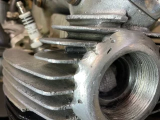 Exhaust thread repair failed Exhaust thread repair failed