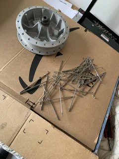 ‘74 commando rear wheel lacing.