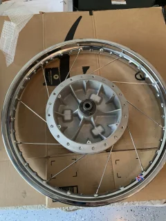 ‘74 commando rear wheel lacing.