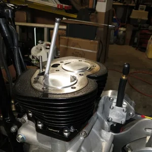 Partial Norton 750 engine sitting in frame