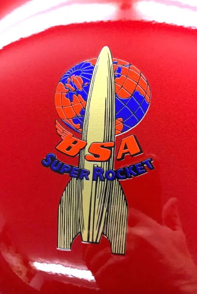 1961 BSA SR Rebuild - June 2021 - Tank Super Rocket Logo