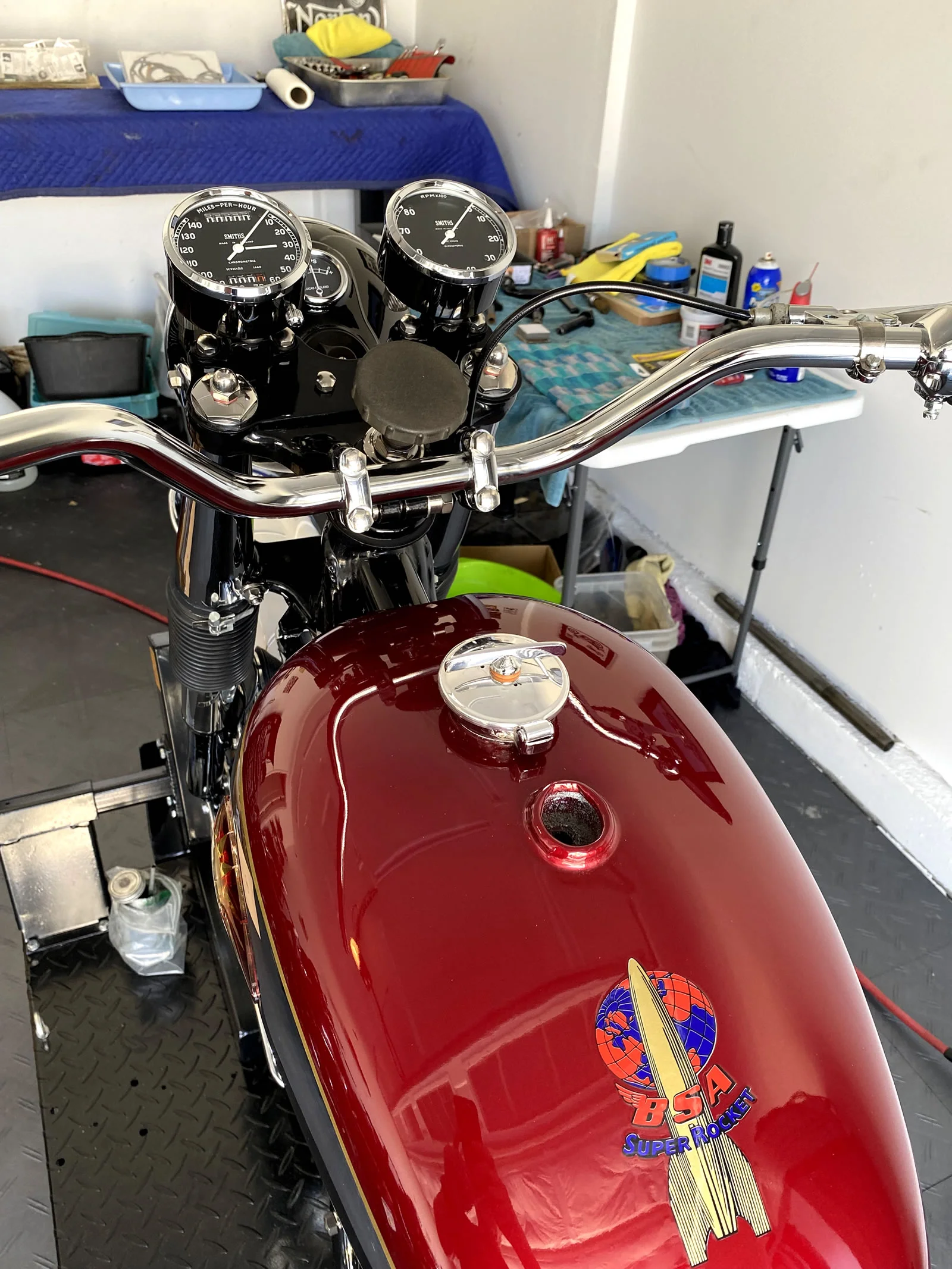 BSA Super Rocket Restoration Instruments Fitted- August 2021