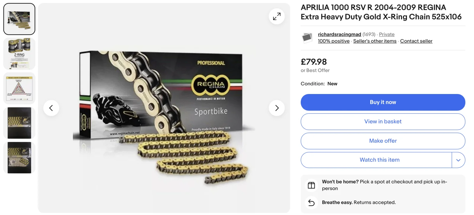 Regina chain 525 106 on eBay