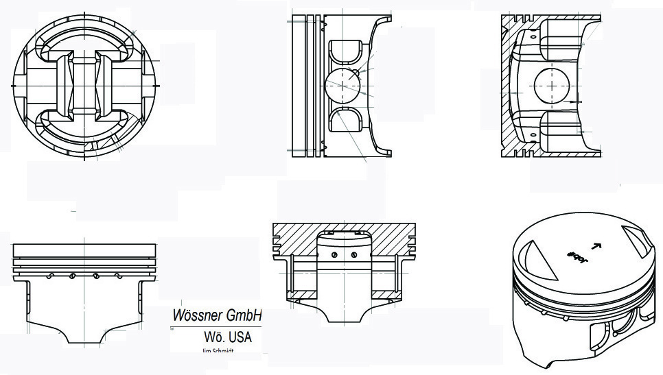 New Wiseco pistons with low expansion alloy